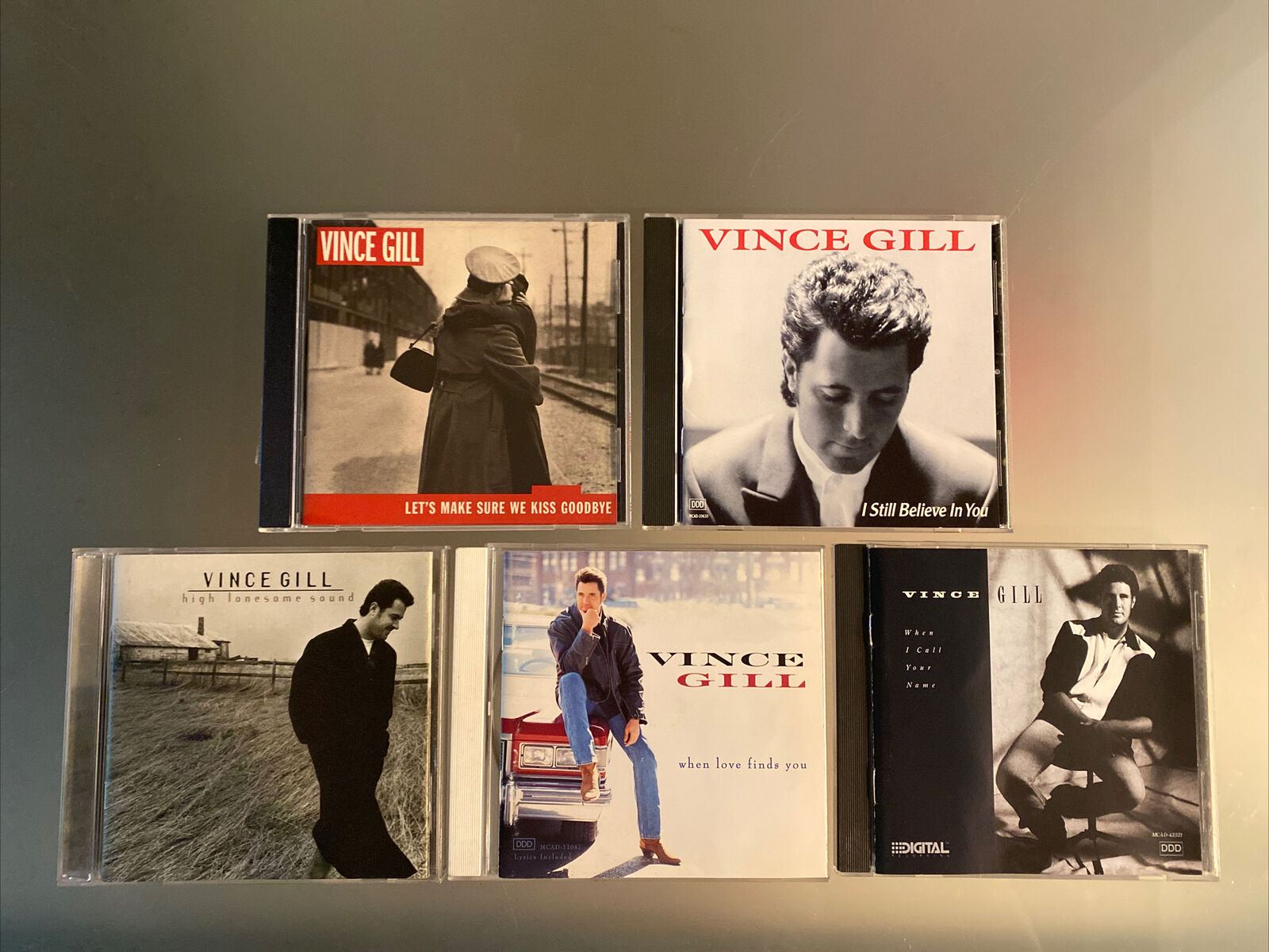 Vince Gill 5 LOT: Kiss Goodbye, Still Believe in You, High Lonesome, Love Finds