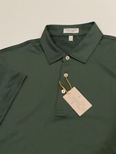 NWT Peter Millar Summer Comfort Green Golf Polo Shirt Large Performance Jersey picture