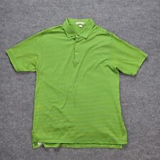 Peter Millar Mens Polo Shirt Golf Braeburn Country Club Green Striped Sz Large picture