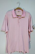 Peter Millar Mens Golf Polo Shirt Striped Pink Green Size XL picture