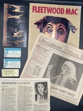 Fleetwood Mac & Stevie Nicks Memorabilia Lot 1990 Tour Program W/ Poster Tickets picture