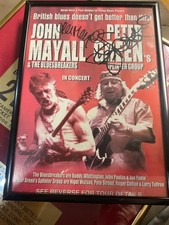 John Mayall & Peter Green In Concert flyer  - autographed by both framed picture