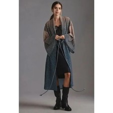 Anthropologie Sparkly Sequin Long Cardigan One Size - Stevie Nicks Boho Duster picture
