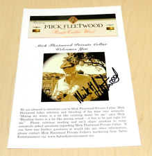 MICK FLEETWOOD FLEETWOOD MAC SIGNED AUTOGRAPHED PRIVATE WINE PROMO SCREENING picture