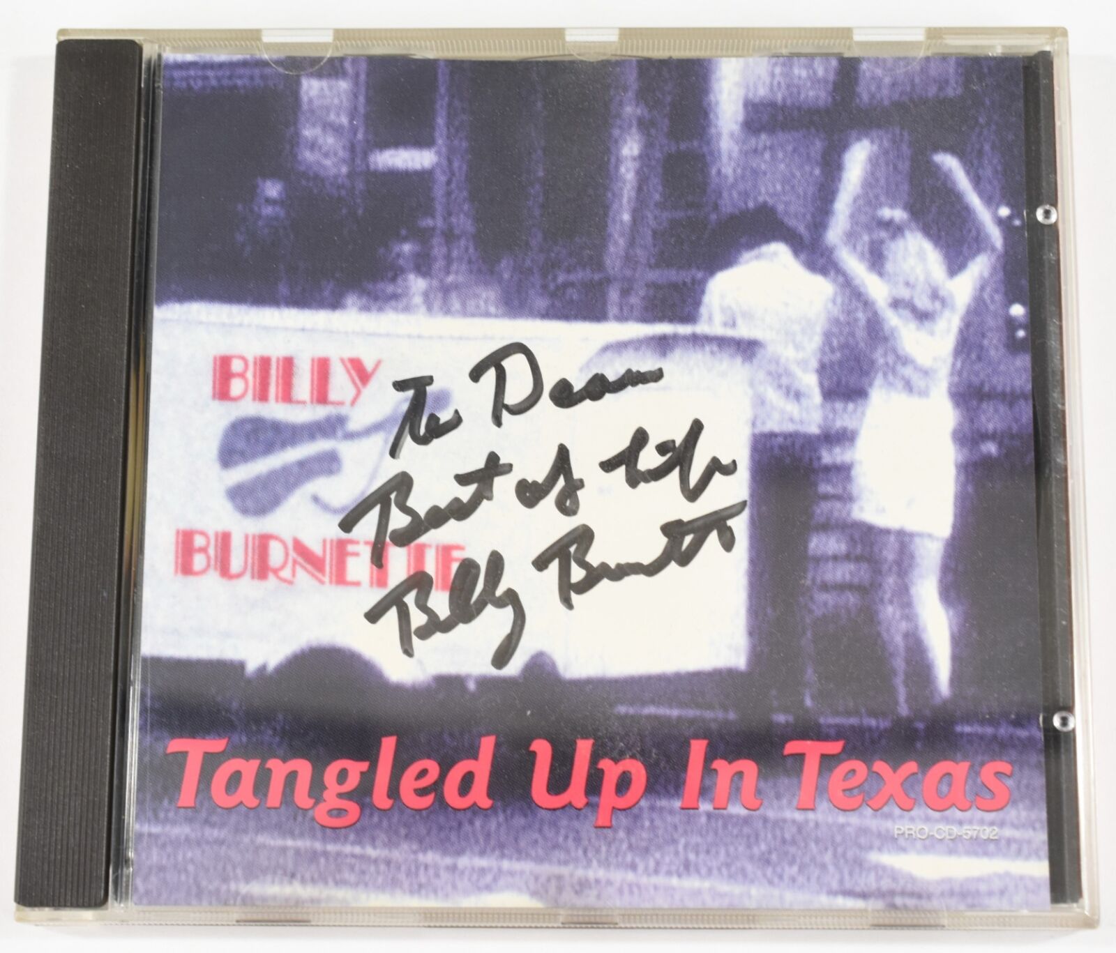 Signed Tangled Up In Texas by Billy Burnette (CD, Capricorn/Warner Bros.,1992)