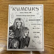 Rumours Magazine jan/feb 1988 Fleetwood Mac Nicks Mcvie Fanzine picture