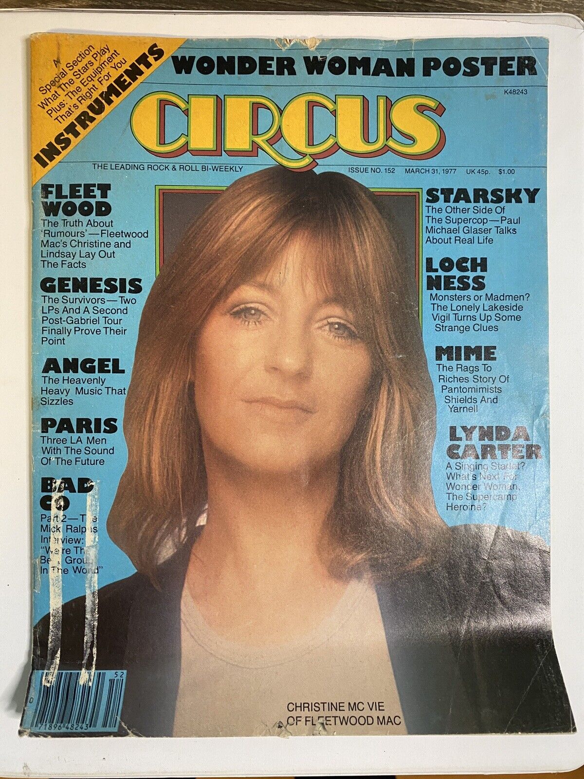 Circus Magazine  March 31 1977 Christine McVie Fleetwood Mac Wonder Woman Lynda