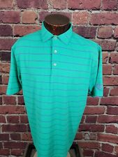 Peter Millar Summer Comfort Men's Large Green Purple Short Sleeve Golf Shirt ðŸ›º picture