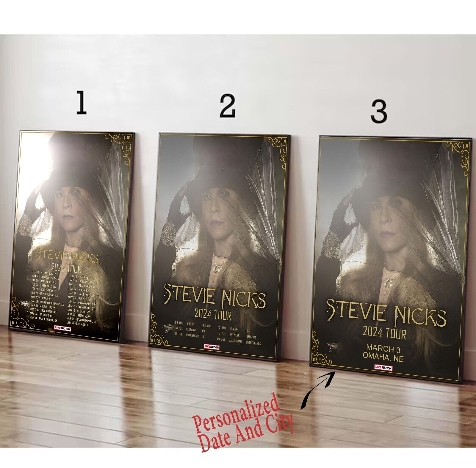 Custom Stevie Nicks 2024 Tour Poster