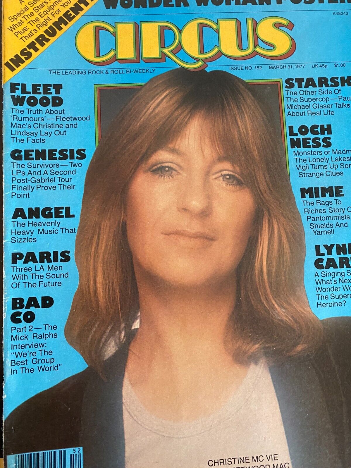 Christine McVie, Fleetwood Mac, Full Page Vintage Magazine COVER