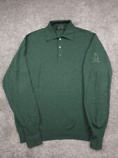 Peter Scott Sweater Mens Large Green Cashmere Wool Silk Scotland Old Head Golf  picture