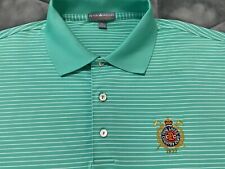 Peter Millar  Summer Comfort Polo Shirt Mens Extra Large   Green Striped picture