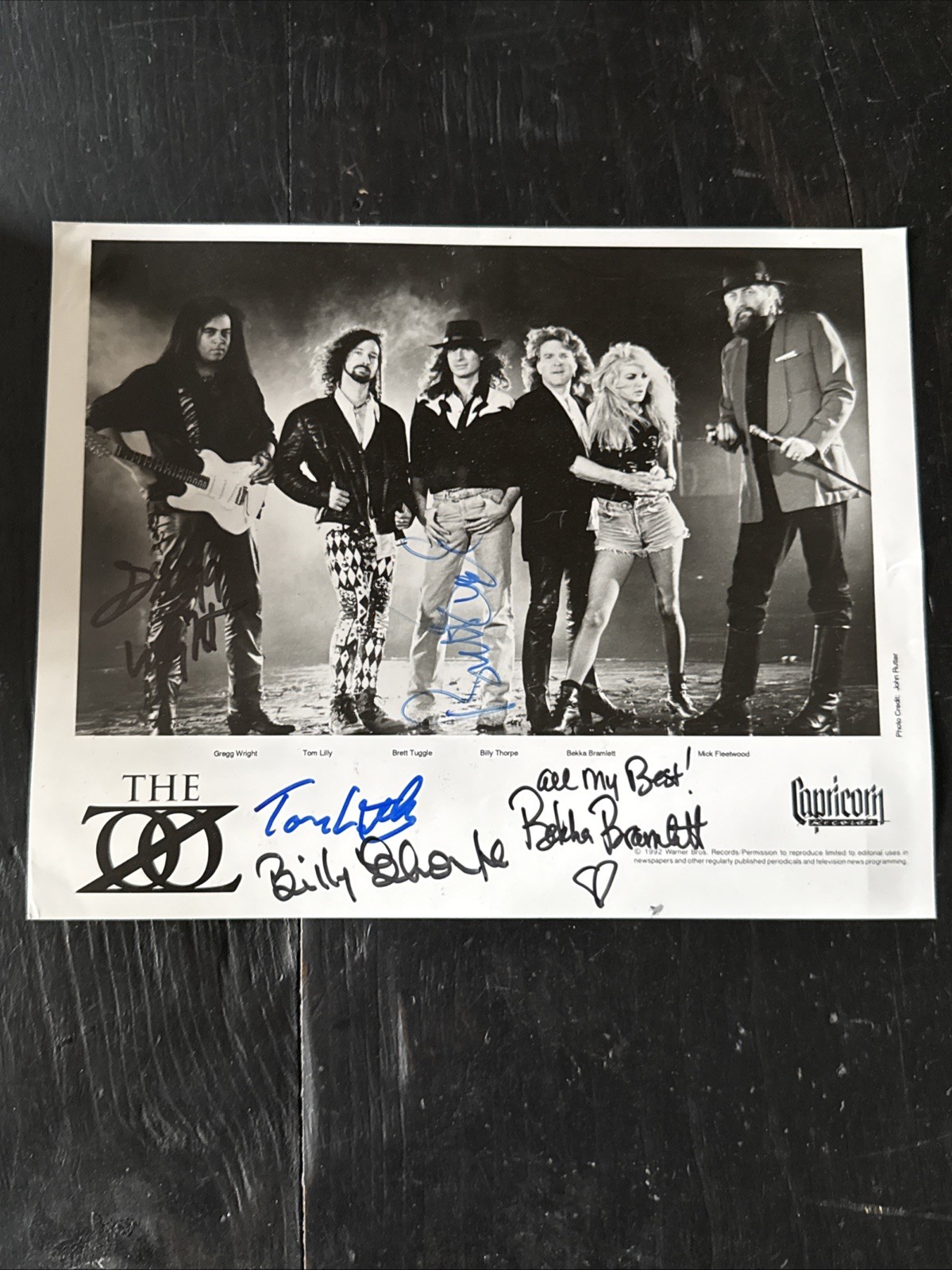 Signed Vintage Press Photo The Zoo Bekka Bramlett 8X10 Very Rare