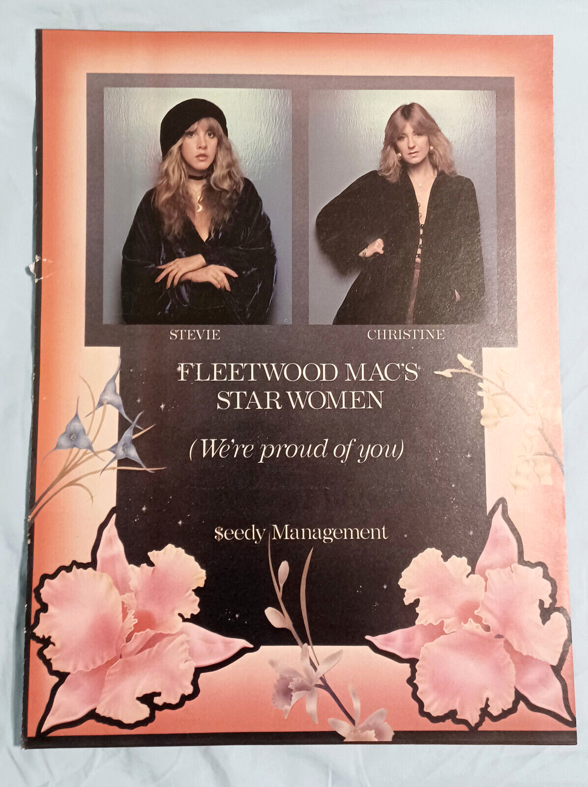Stevie Nicks Christine McVie Fleetwood Mac - Promotional AD / Poster Original