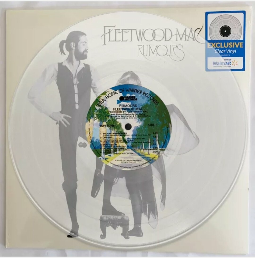 Rumours by Fleetwood Mac (Vinyl, Nov-2019, Warner Bros.) Walmart Exclusive Clear Rumours by Fleetwood Mac (Vinyl, Nov-2019, Warner Bros.) Walmart Exclusive Clear