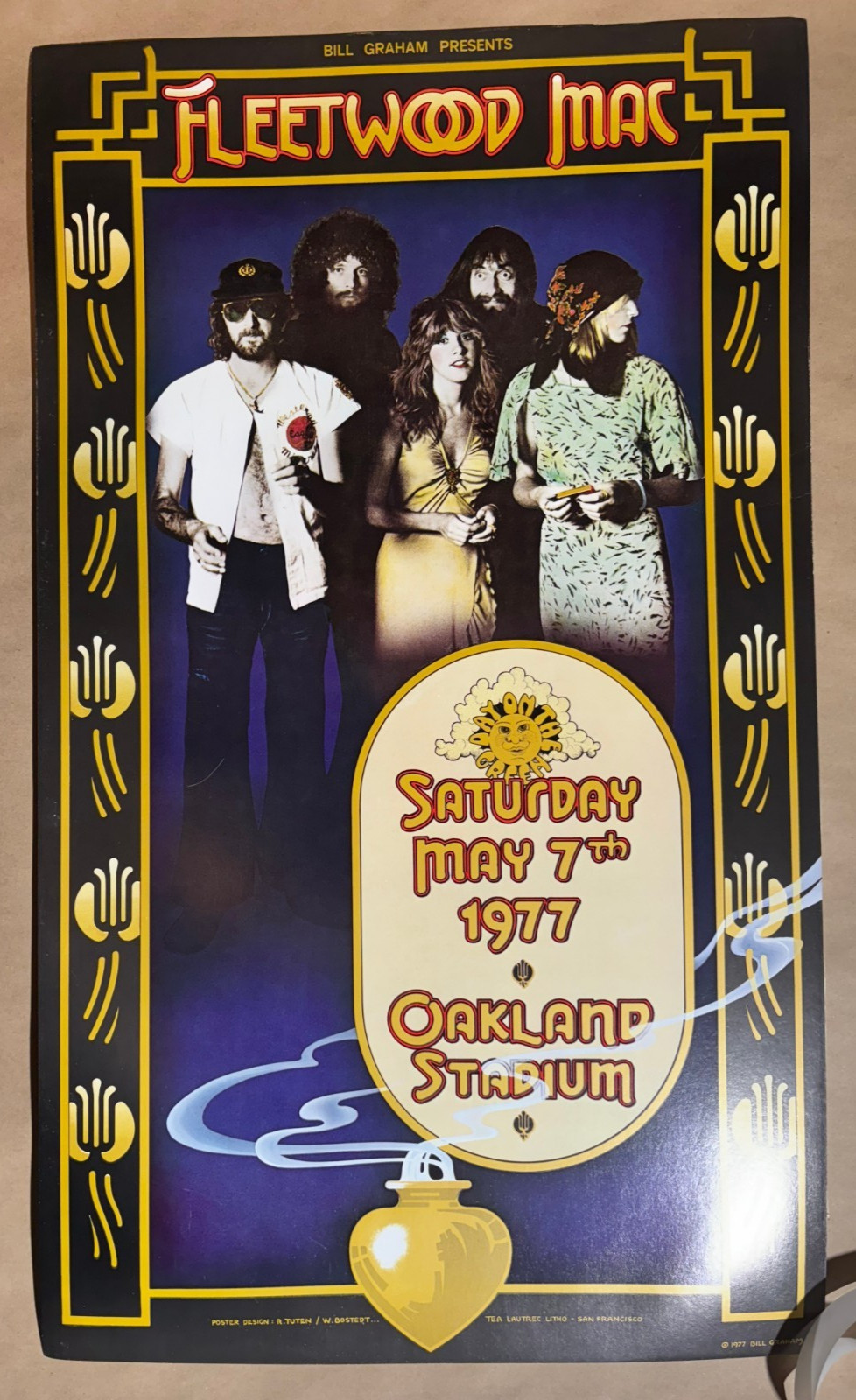 FLEETWOOD MAC MAY 7, 1977 DAY ON THE GREEN OAKLAND STADIUM CONCERT POSTER -NICE
