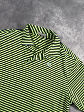 Peter Millar Shirt Mens Large Summer Comfort Green Striped Polo picture