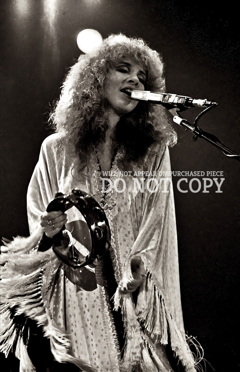 Stevie Nicks Photograph 11 X 17 - Stunning 1980 Live Portrait - Rare Poster Art