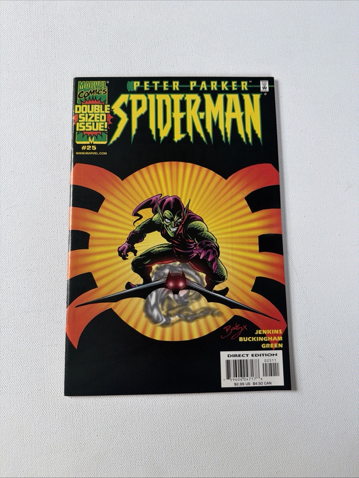 PETER PARKER SPIDER-MAN #25 MARVEL 2001 DOUBLE SIZE GREEN GOBLIN VARIANT